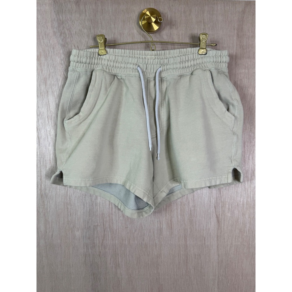 Urban Outfitters Cotton Sweat Shorts Beige Tan Distressed Fleece Lounge Mens M